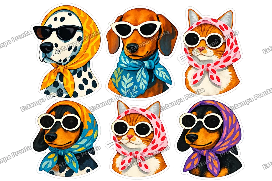 Arte Pet Estilosos 2 para estampar