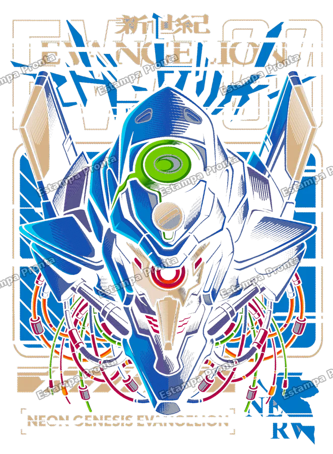 Arte Eva Unidade 01 Evangelion para estampar